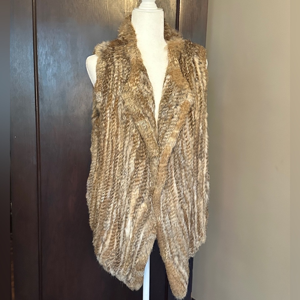 Joie Rabbit Fur Vest, Size Large—STUNNING!